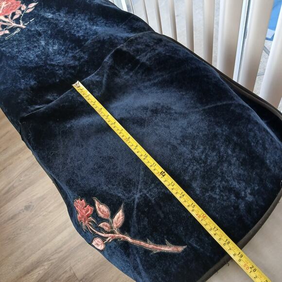 Auto Expressions Amy Brown Fairy Rose Blue Velvet Universal-Fit Front Seat Cover - Picture 12 of 14